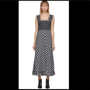 Ganni Seersucker Check/Gingham Dress